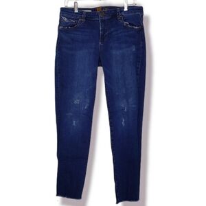 Kut from the Kloth Katy Boyfriend Distressed Blue Jeans 10